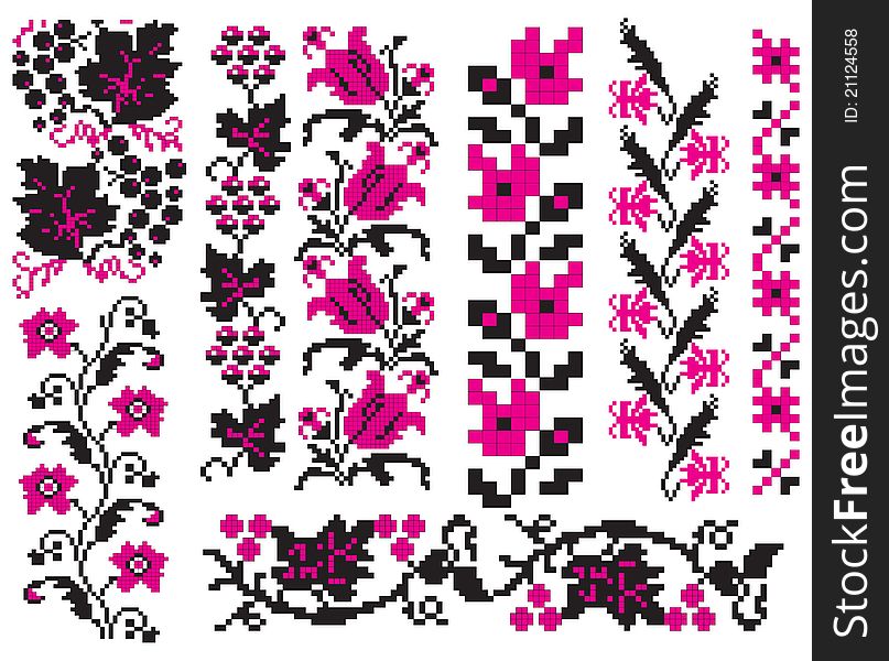 Ornament used in Ukrainian folk crafts, embroidery and painting. Vector illustration. Ornament used in Ukrainian folk crafts, embroidery and painting. Vector illustration.