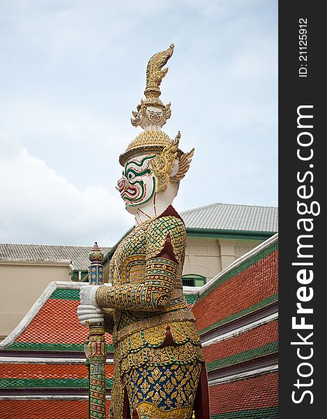 Thai warrior statue