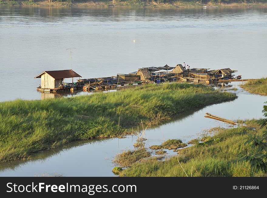 Views of the Mekong River In a natural environment. Views of the Mekong River In a natural environment.