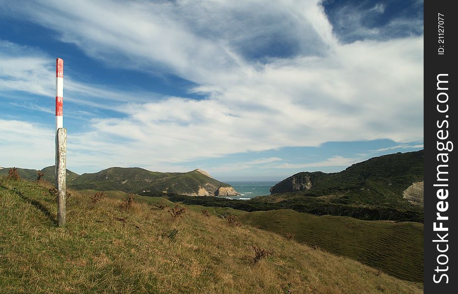 Sea cliffs, Farewell Spit, South island, New Zealand