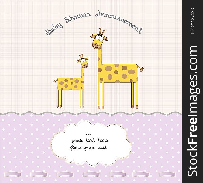 Baby Girl Shower Card