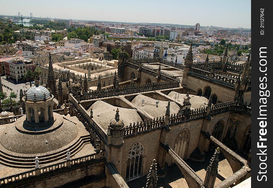 View from Giralda Tower-Seville,Spain. View from Giralda Tower-Seville,Spain