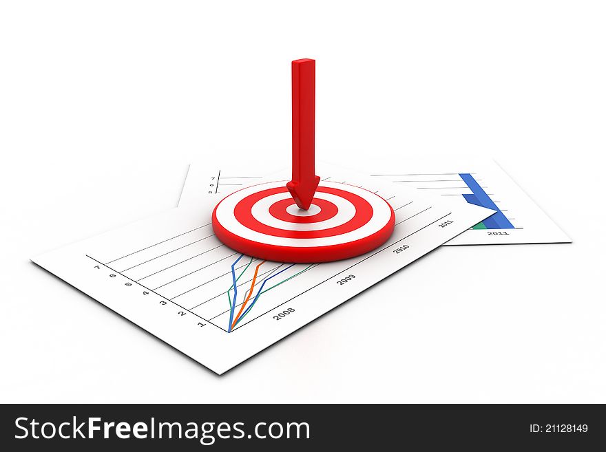 3d illustration of Business target