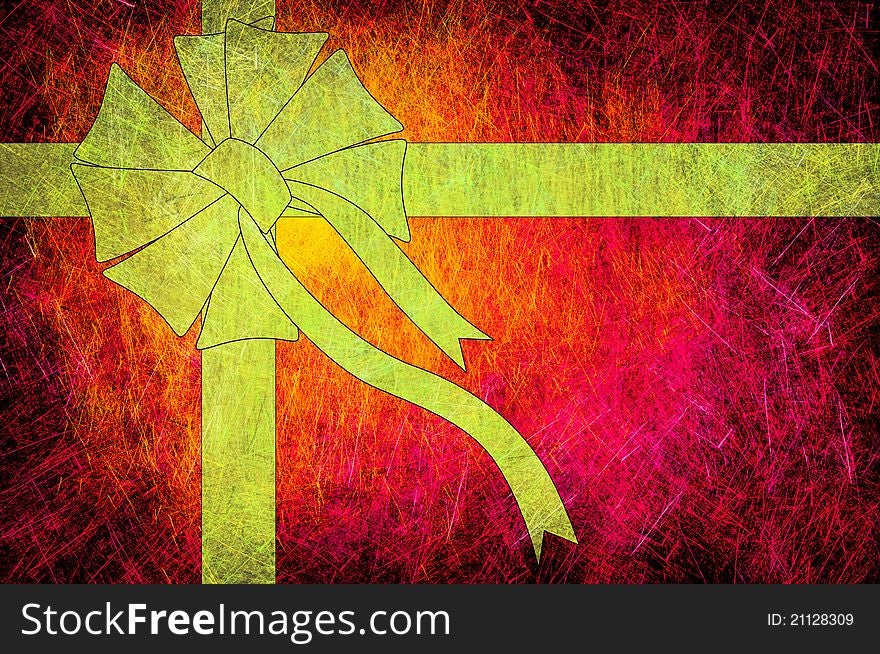 Grunge textured Holiday Gift for background. Grunge textured Holiday Gift for background