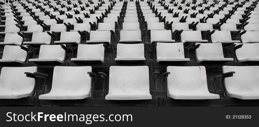 Panorama view of stadium seat