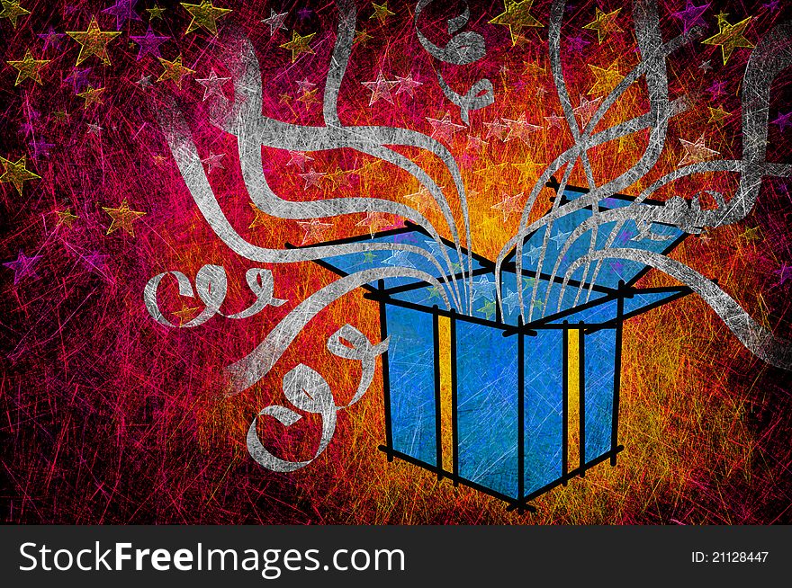 Grunge Textured For Holiday Gift Background