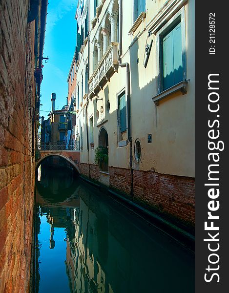 Venice, Italy with it's famous blue gondolas. Venice, Italy with it's famous blue gondolas.