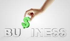 Hand And Word Business - Business Concept Stock Photo Hand And Word Business - Business Concept Stock Photo