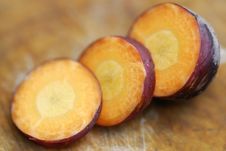 Sliced Red Dragon (Daucus Carota) Carrot Stock Image Sliced Red Dragon (Daucus Carota) Carrot Stock Image