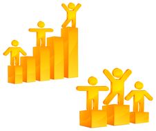 People & Diagram Stock Photography