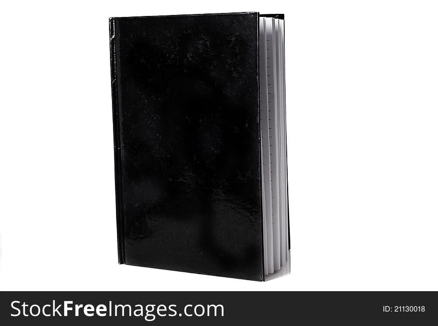 Black book isolated on a white background. Black book isolated on a white background