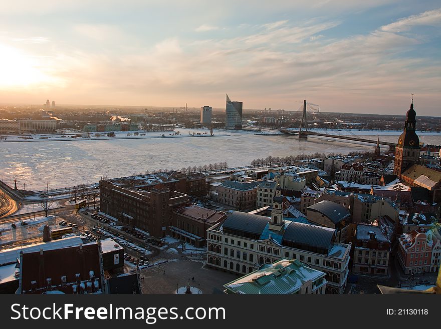 View on Riga town the capital of Latvia