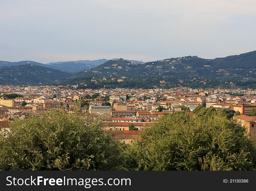 View of Florence at the evening, Italy