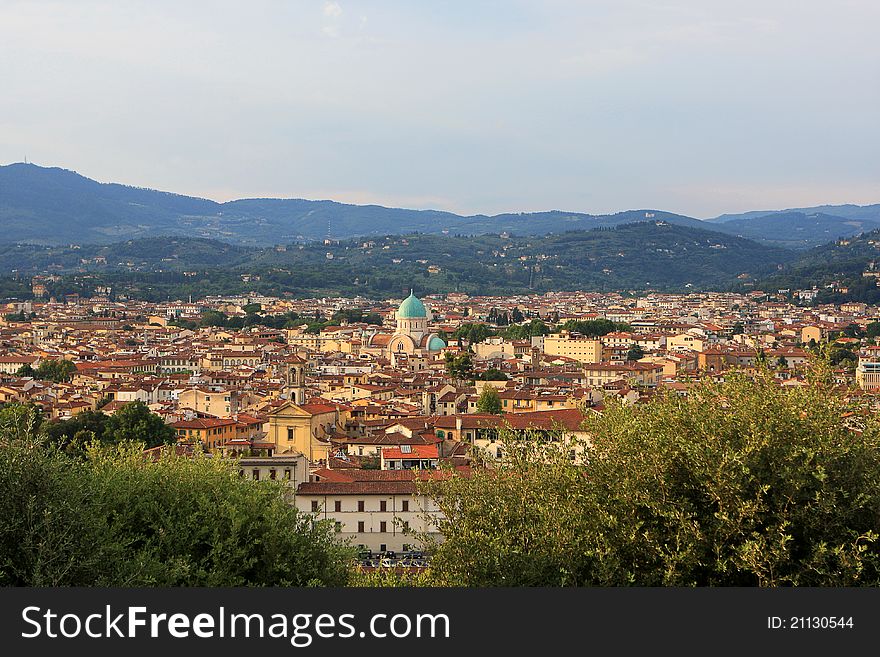 View of Florence at the evening, Italy