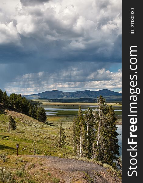 Storm clouds near Yellowstone River. Storm clouds near Yellowstone River