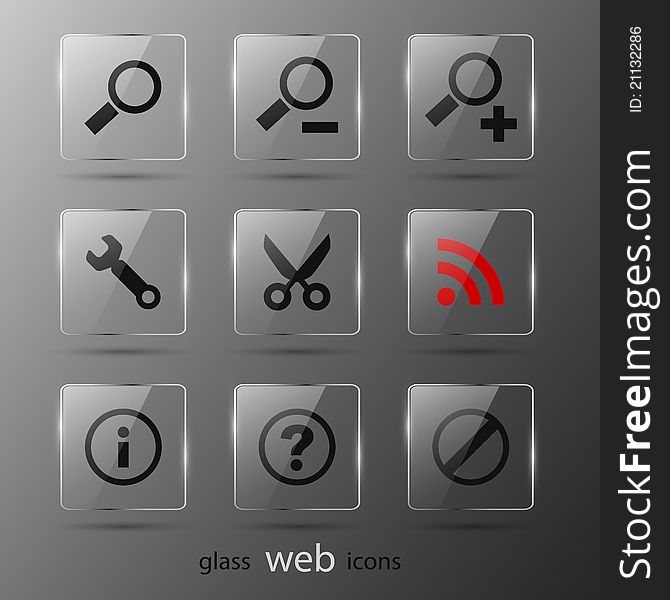 Set of web icons. Vector illustration. Eps 10