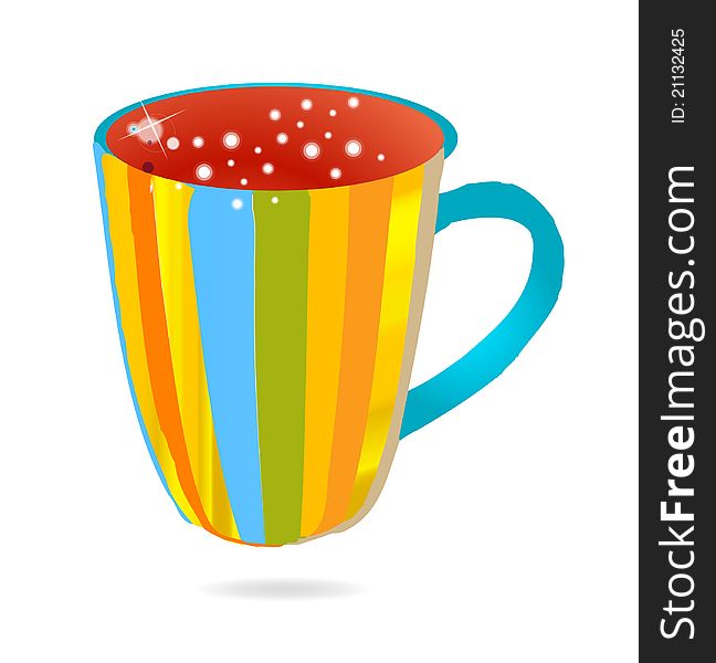 Abstract and colored magic cup symbol isolated. Abstract and colored magic cup symbol isolated