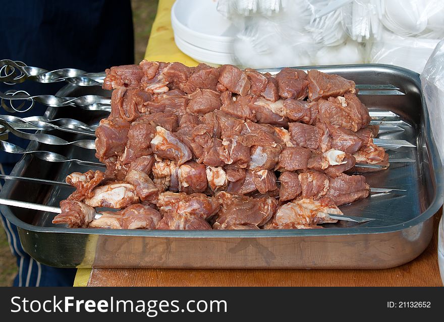 Preparation of shashlik