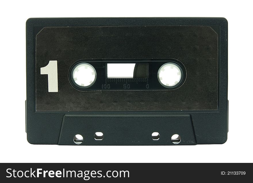 Cassette tape isolated