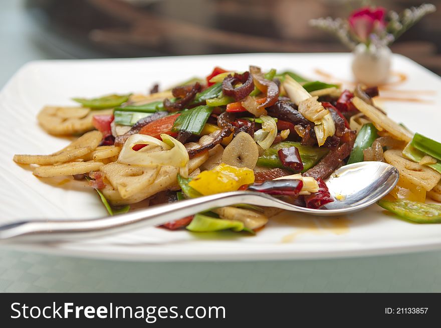 The Chinese restaurant dishes, cold dishes. The Chinese restaurant dishes, cold dishes