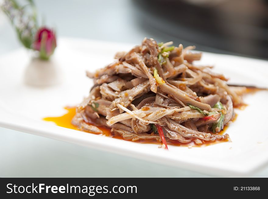 The Chinese restaurant dishes, cold dishes. The Chinese restaurant dishes, cold dishes