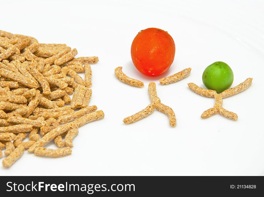 Crunchy fiber breakfast cereal eats for good health