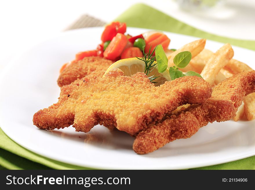 Fried fish and French fries