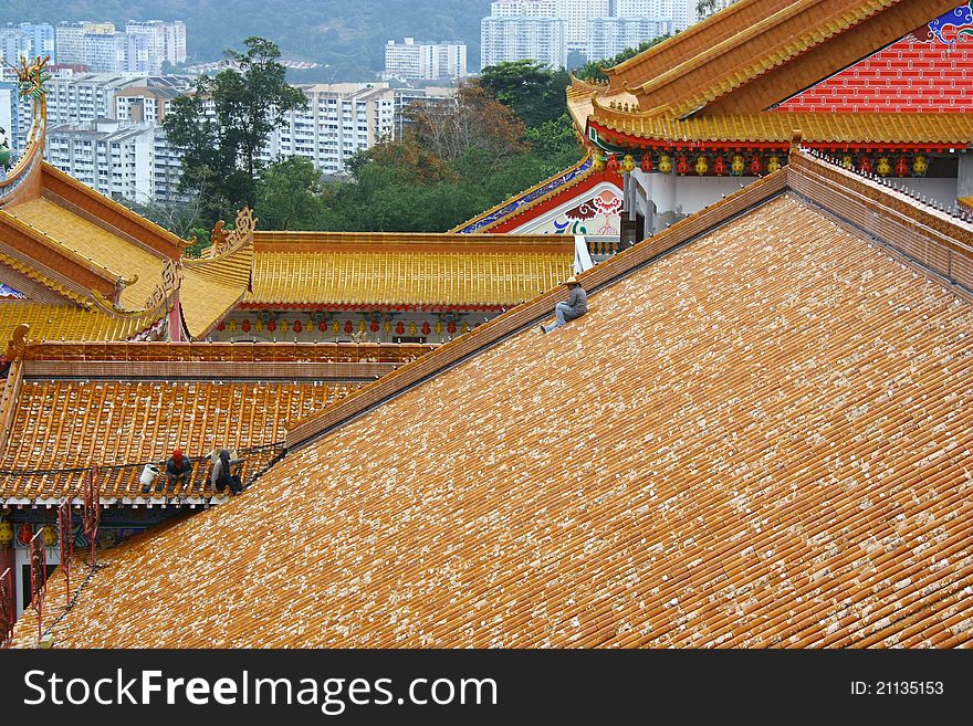 Roofs at Kek lok si temple