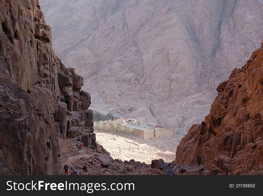 Monastery in the mountains of Sinai. Monastery in the mountains of Sinai