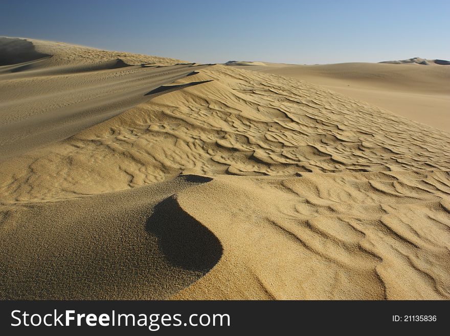 Naturally sculptured sand dune waves, egypt. Naturally sculptured sand dune waves, egypt