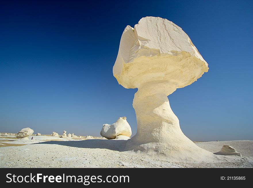 Naturally sculptured formations in the white desert Egypt. Naturally sculptured formations in the white desert Egypt