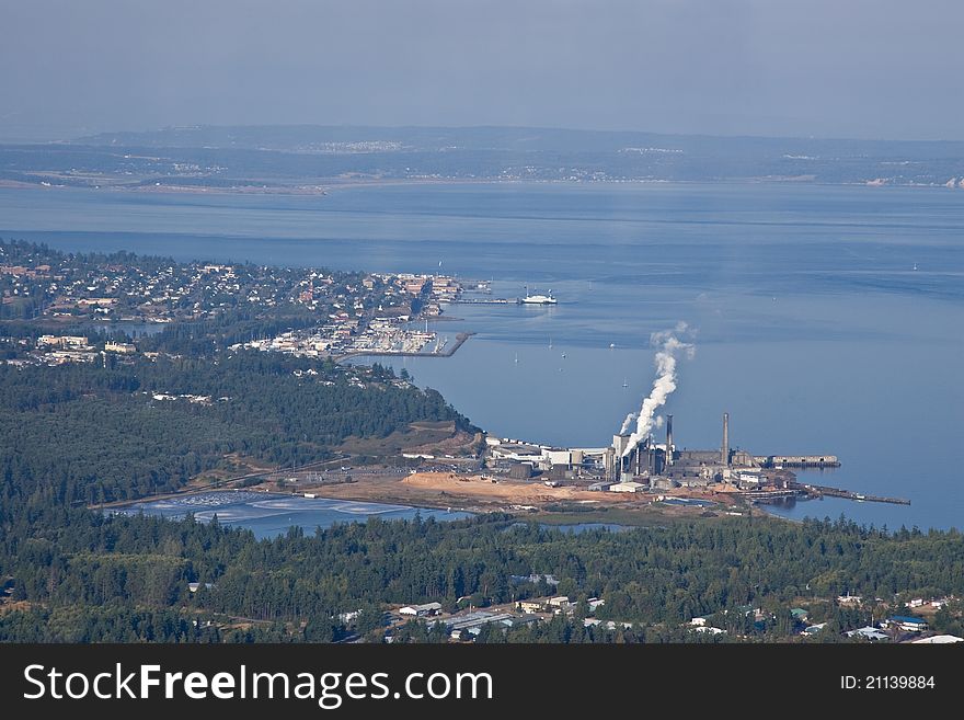 Aerial view of Port Townsend Washington