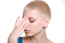 Portrait Of The Beautiful Blonde With Short Hair Royalty Free Stock Photos Portrait Of The Beautiful Blonde With Short Hair Royalty Free Stock Photos