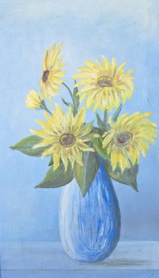 Lush Bouquet Of Delicate Sunflowers Painting Stock Photos Lush Bouquet Of Delicate Sunflowers Painting Stock Photos