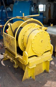 Auxiliary Winch On The Drill Floor Stock Photos Auxiliary Winch On The Drill Floor Stock Photos