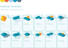 Creative Card With All Meteorology Symbols Stock Images Creative Card With All Meteorology Symbols Stock Images