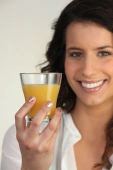 Woman Holding A Glass Of Orange Juice Royalty Free Stock Photo Woman Holding A Glass Of Orange Juice Royalty Free Stock Photo