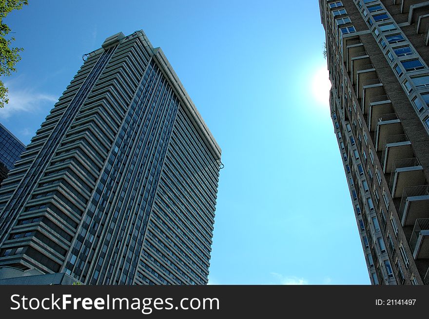 Buildings under blue sky