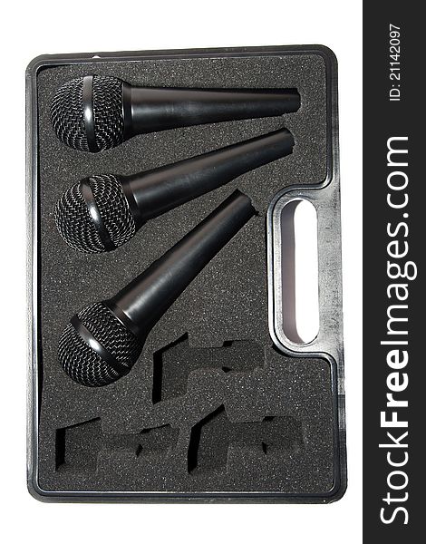 Three Microphone Set In Black Box