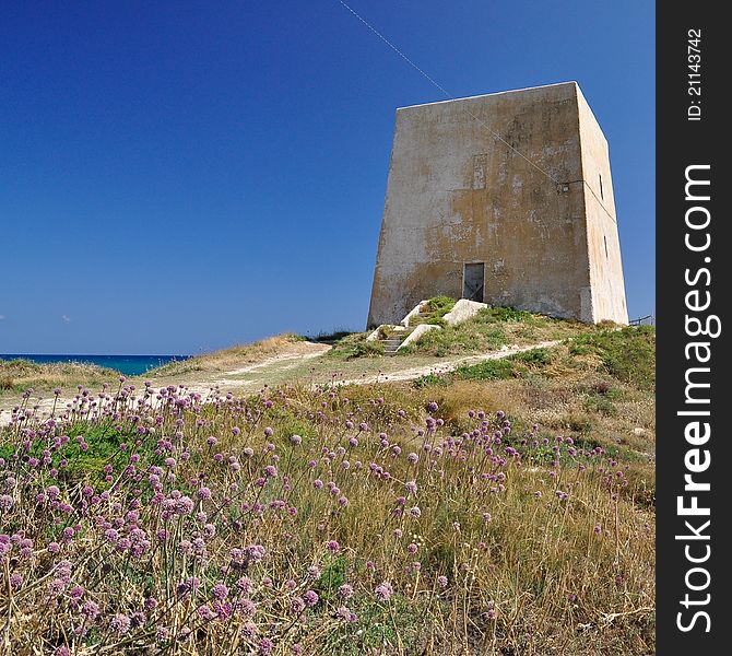 Lookout tower of the coast of Gargano.