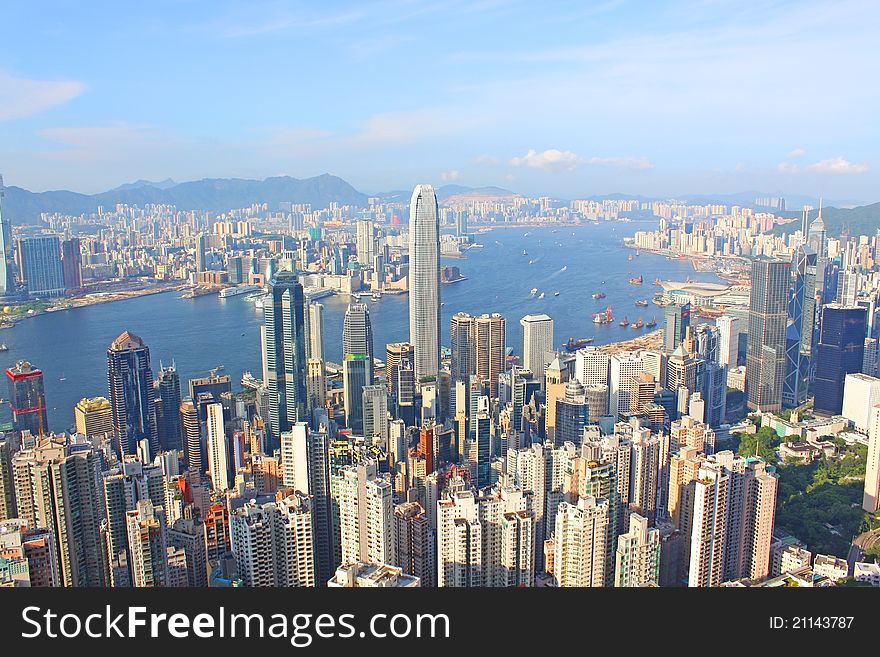 It is taken from peak of Hong Kong. It is taken from peak of Hong Kong.