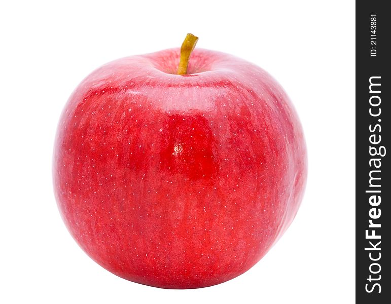 Ripe red apple isolated on a white background