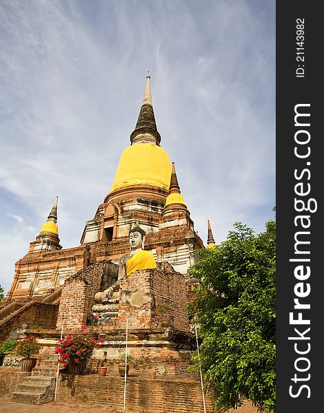 Wat Yai Chai Mongkhon in Ayutthaya, Thailand. Wat Yai Chai Mongkhon in Ayutthaya, Thailand