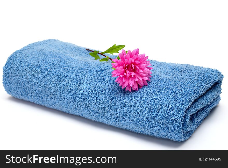 Soft towel on a white background. Soft towel on a white background