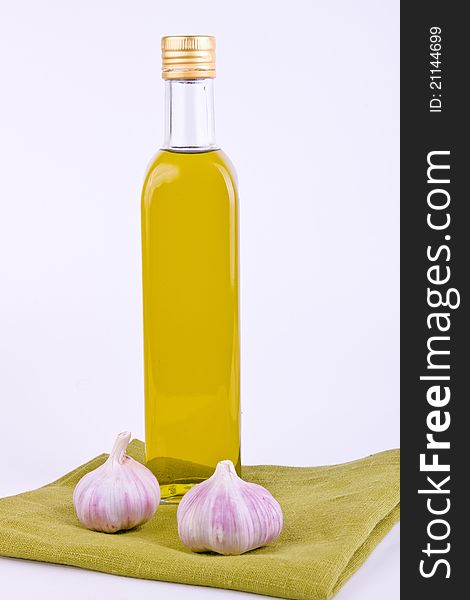 Olive oil and fresh garlic