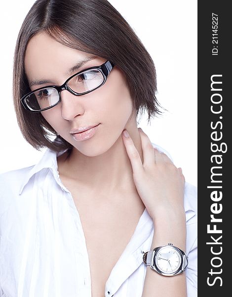 Woman glasses optic