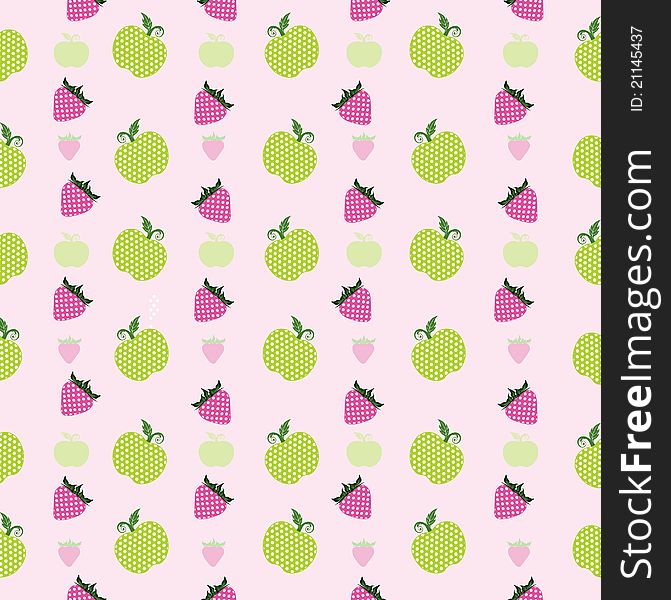 Vector Fruit Background.