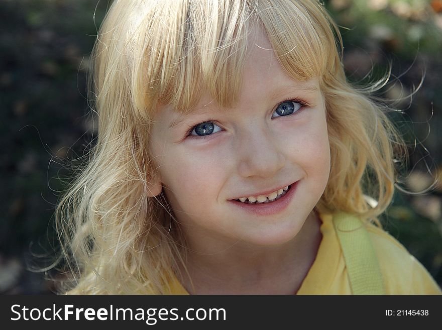 Little girl walking