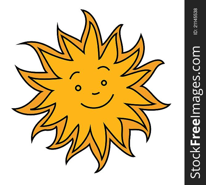 sun illustration / clipart isolate on white background