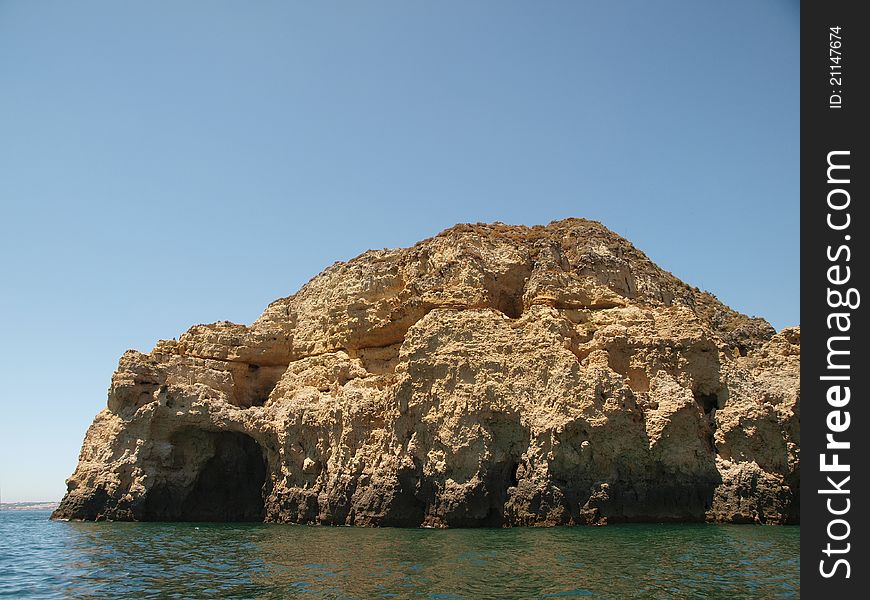 Picturesque coast in Lagos ,Portugal. Picturesque coast in Lagos ,Portugal